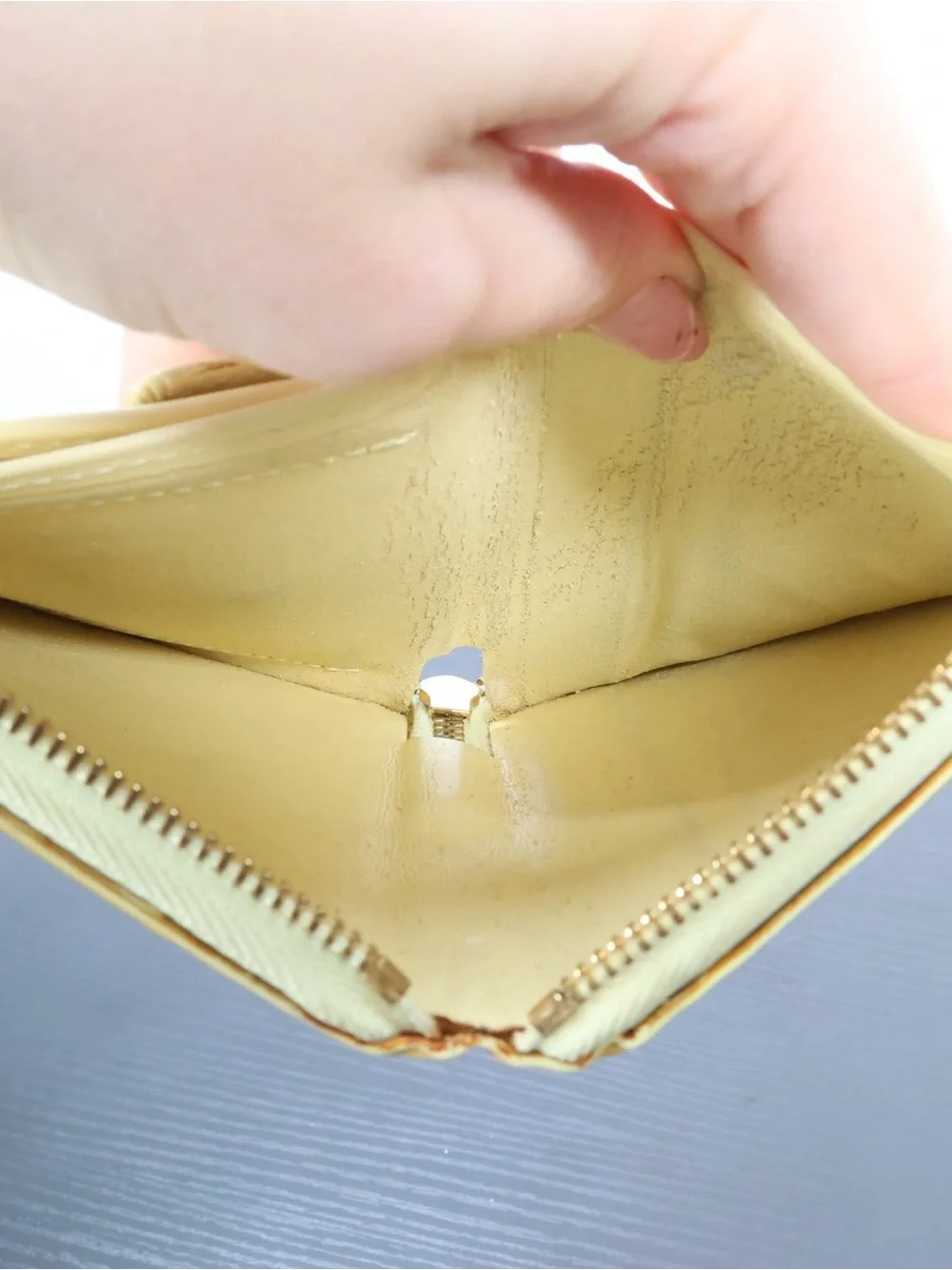 Louis Vuitton Yellow Vernis Zip-Around Card Wallet